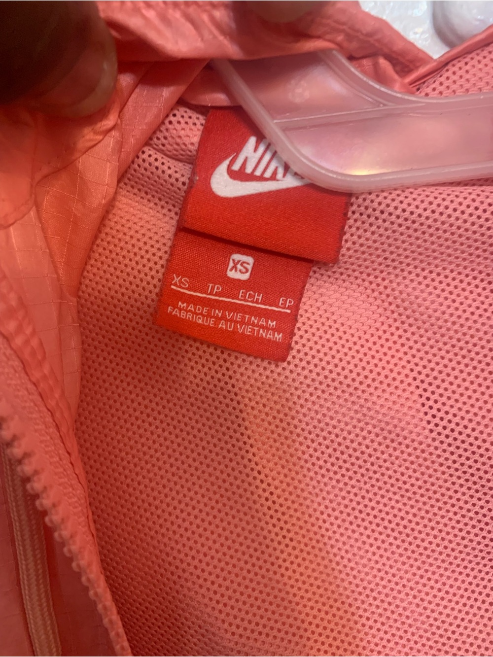 Nike Coral Pink Lightweight Windbreaker Jacket